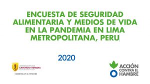 Encuesta de seguridad alimentaria y medios de vida en la pandemia en Lima metropolitana, Perú