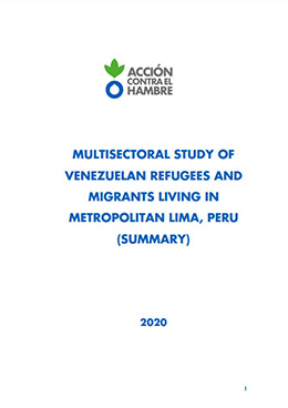 Multisectorial study of Venezuelan refugees and migrants living in metropolitan Lima, Peru