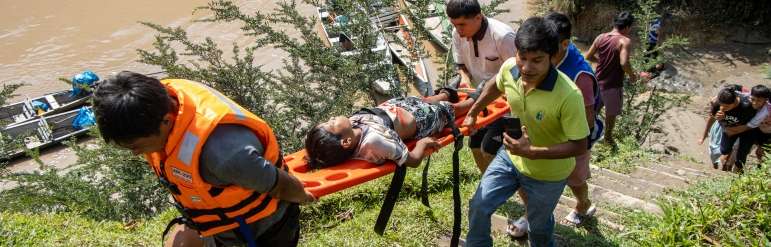 ACCIÓN CONTRA EL HAMBRE REALIZA SIMULACRO ANTE INUNDACIÓN EN LA COMUNIDAD INDÍGENA AWAJÚN NUMPATKAIM, DISTRITO DE IMAZA, AMAZONAS